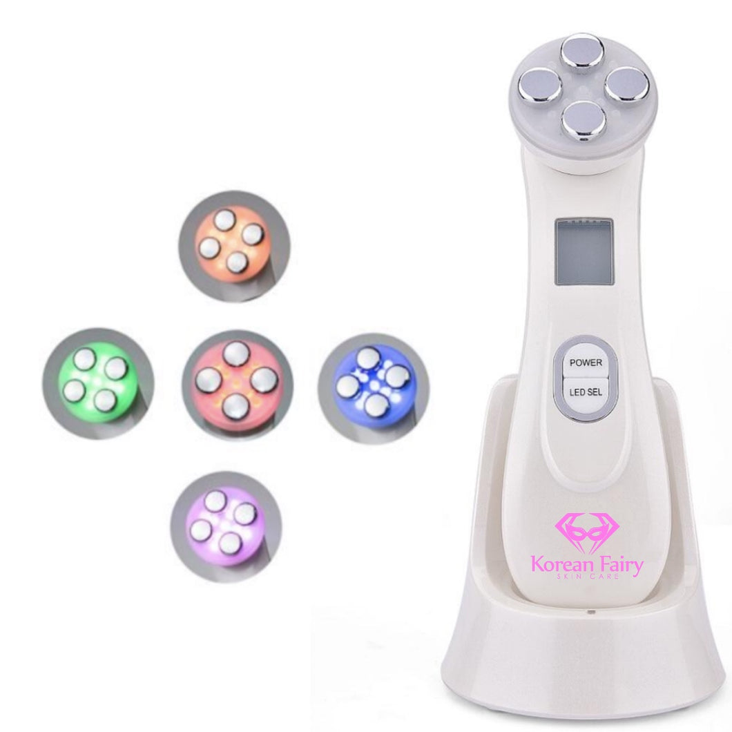 Korean Fairy Skincare™ 5 in 1 Face Lifting EMS/RF Massager