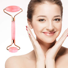 Load image into Gallery viewer, Korean Fairy Skincare™ Rose Quartz Crystal Facial Roller & Gua sha Combo