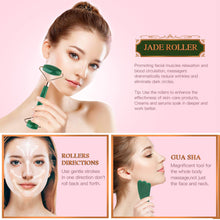 Load image into Gallery viewer, Korean Fairy Skincare™ Jade Crystal Facial Roller &amp; Gua sha Combo
